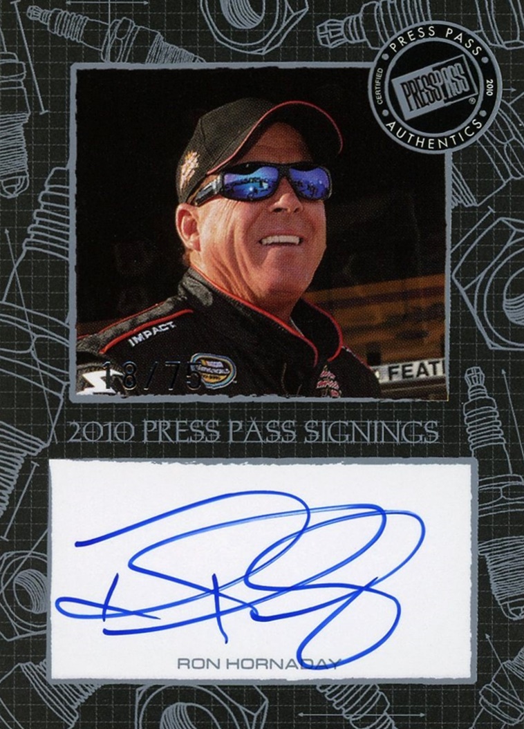 2010 Press Pass Signings Silver Ron Hornaday (1)